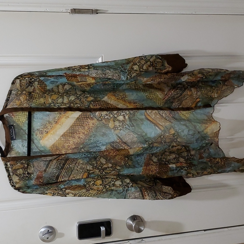 Beautiful bohemian custom kimono cover up. One size fits all, one of kind